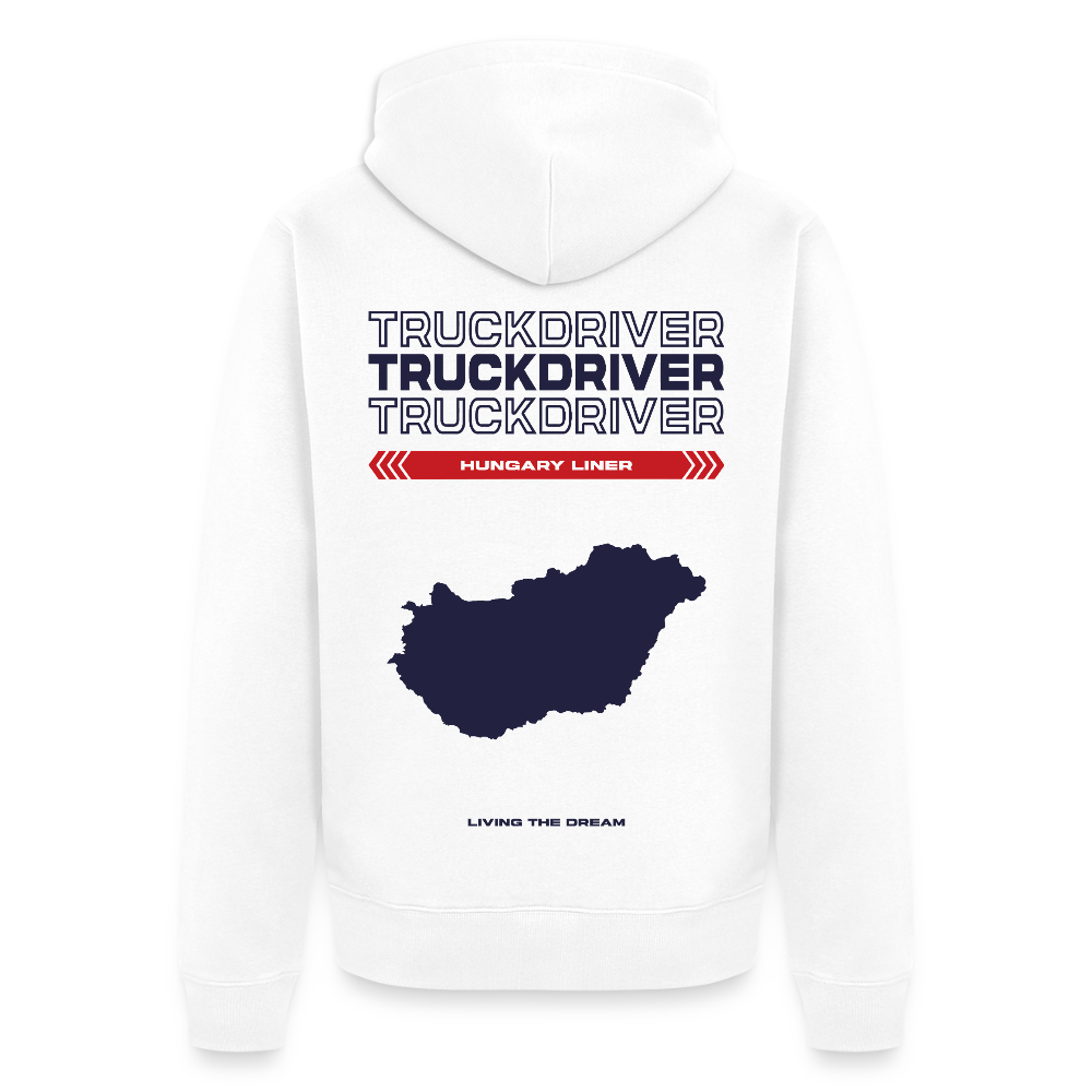 HUNGARY Liner - Zipped Hoodie (White) - white
