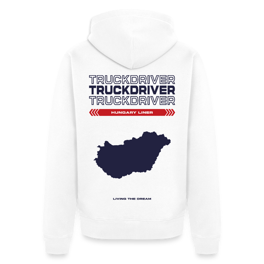 HUNGARY Liner - Zipped Hoodie (White) - white