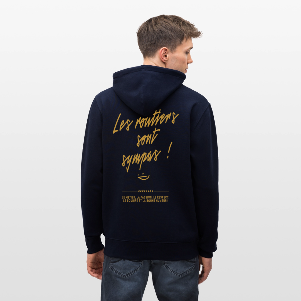 LES ROUTIERS SONT SYMPAS - Zipped Hoodie - navy
