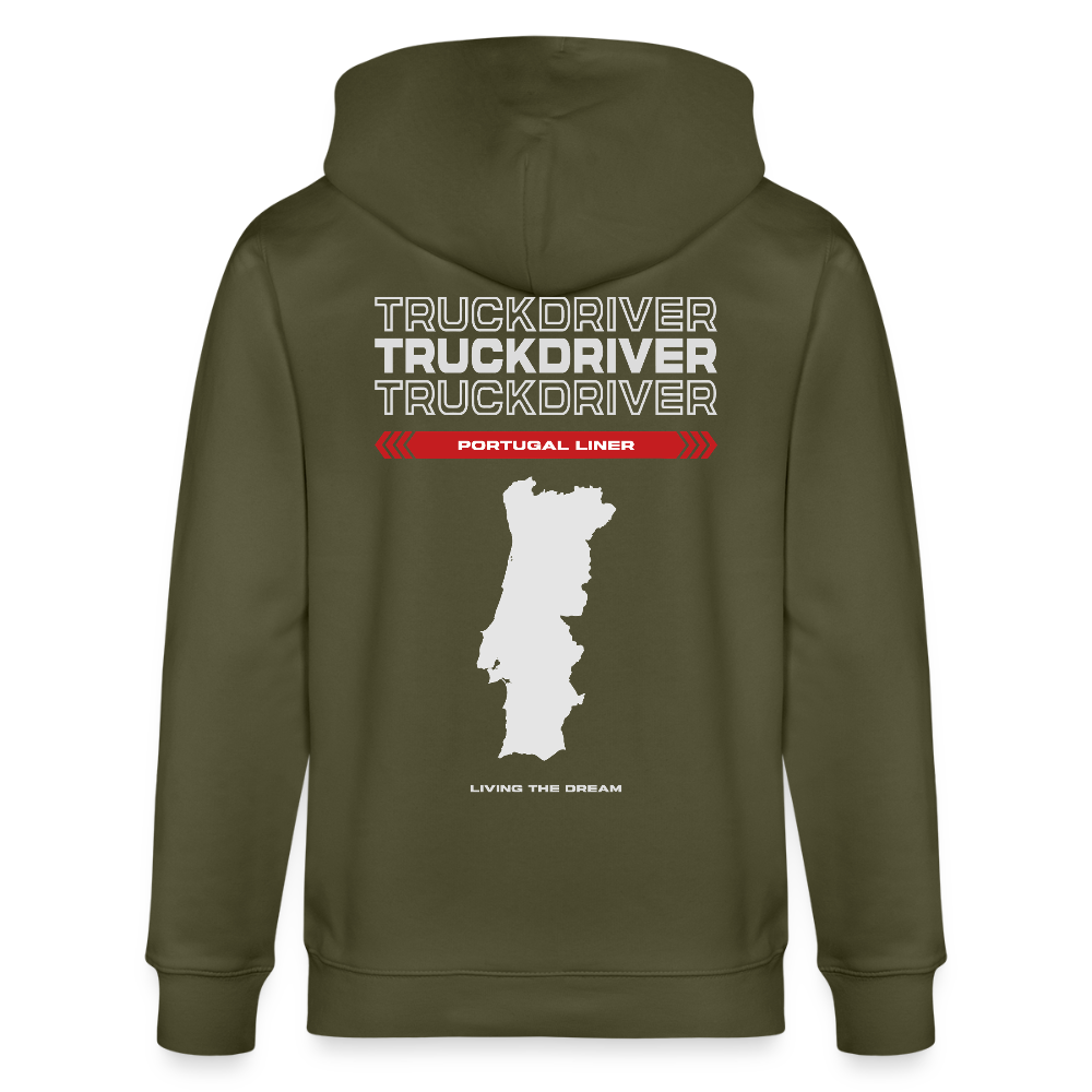 PORTUGAL Liner - Zipped Hoodie - khaki