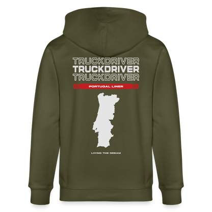 PORTUGAL Liner - Zipped Hoodie - khaki