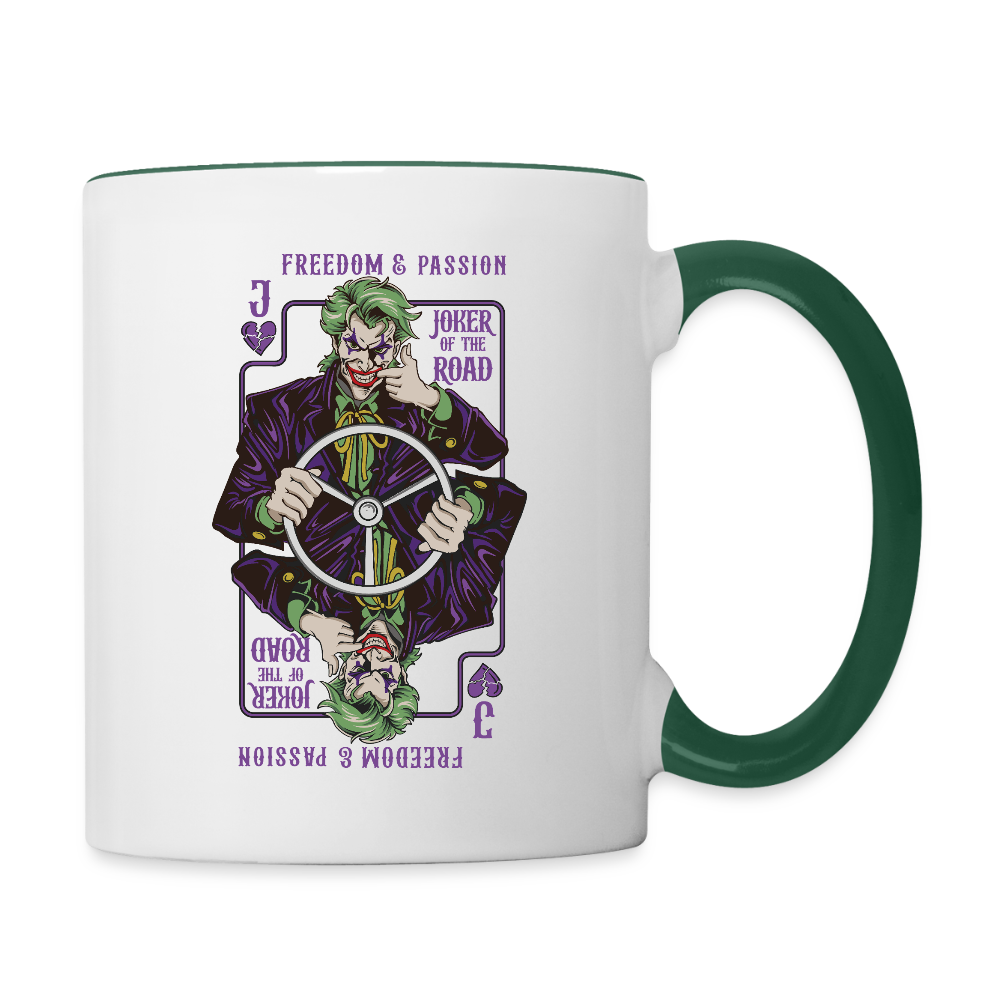 JOKER OF THE ROAD - Coffee Mug - white/dark green