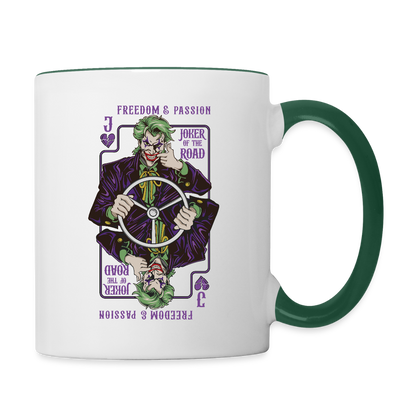JOKER OF THE ROAD - Coffee Mug - white/dark green
