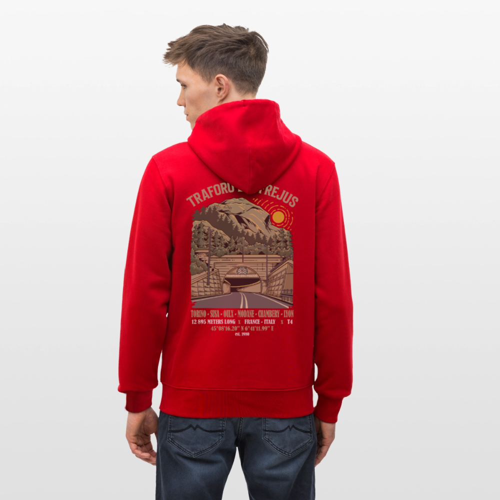 BEYOND FREJUS - Zipped Hoodie - red