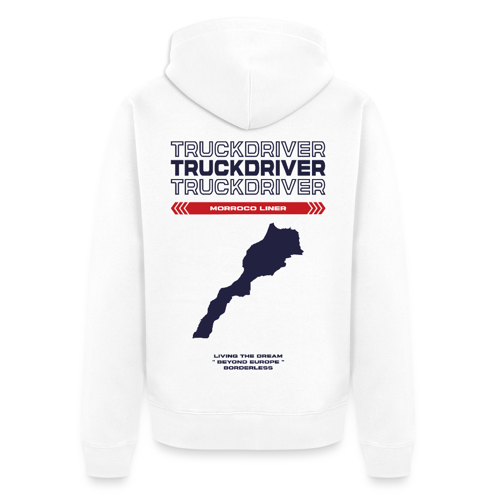 MORROCO Liner - Zipped Hoodie (White) - white