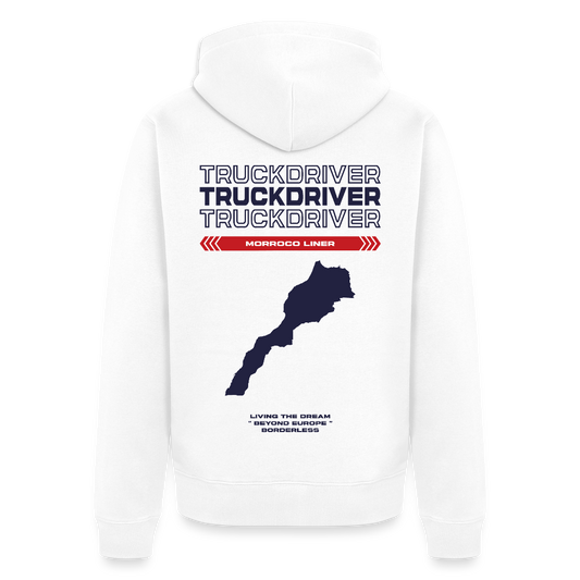 MORROCO Liner - Zipped Hoodie (White) - white